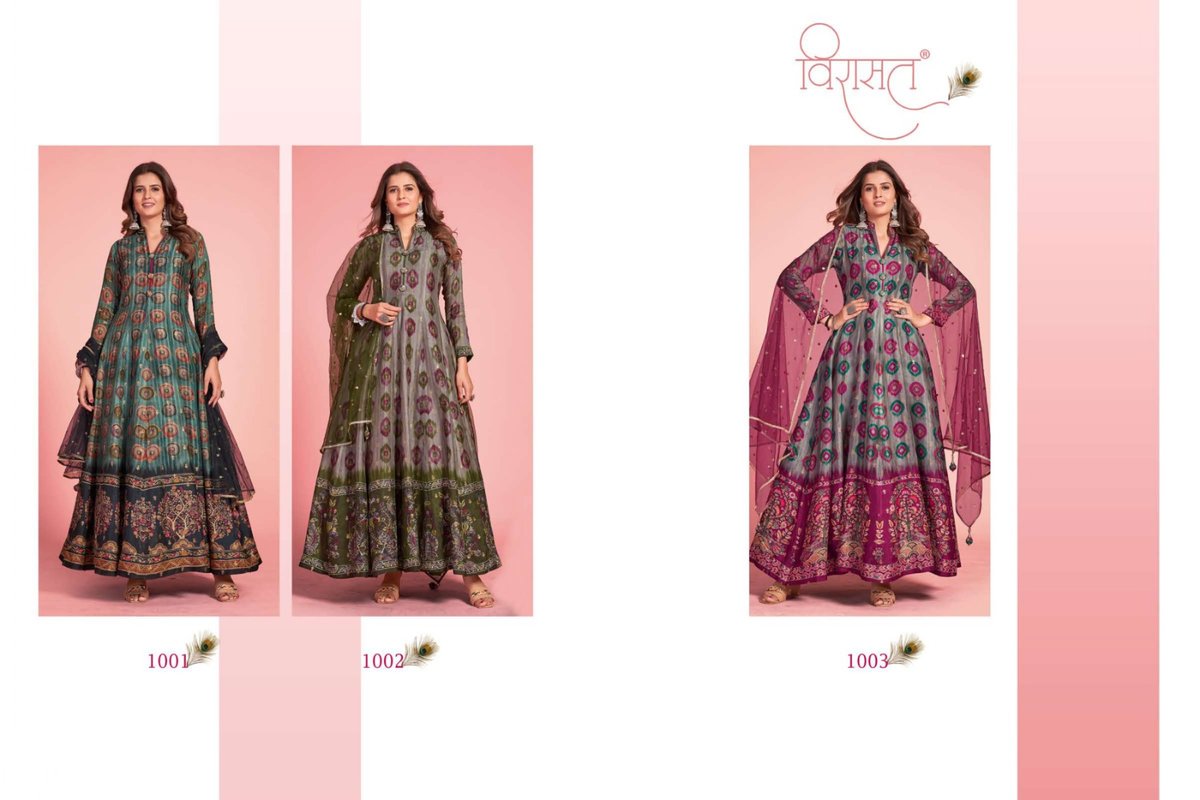 Virasat Gowns Kalamkari 1001-1003 Series 4