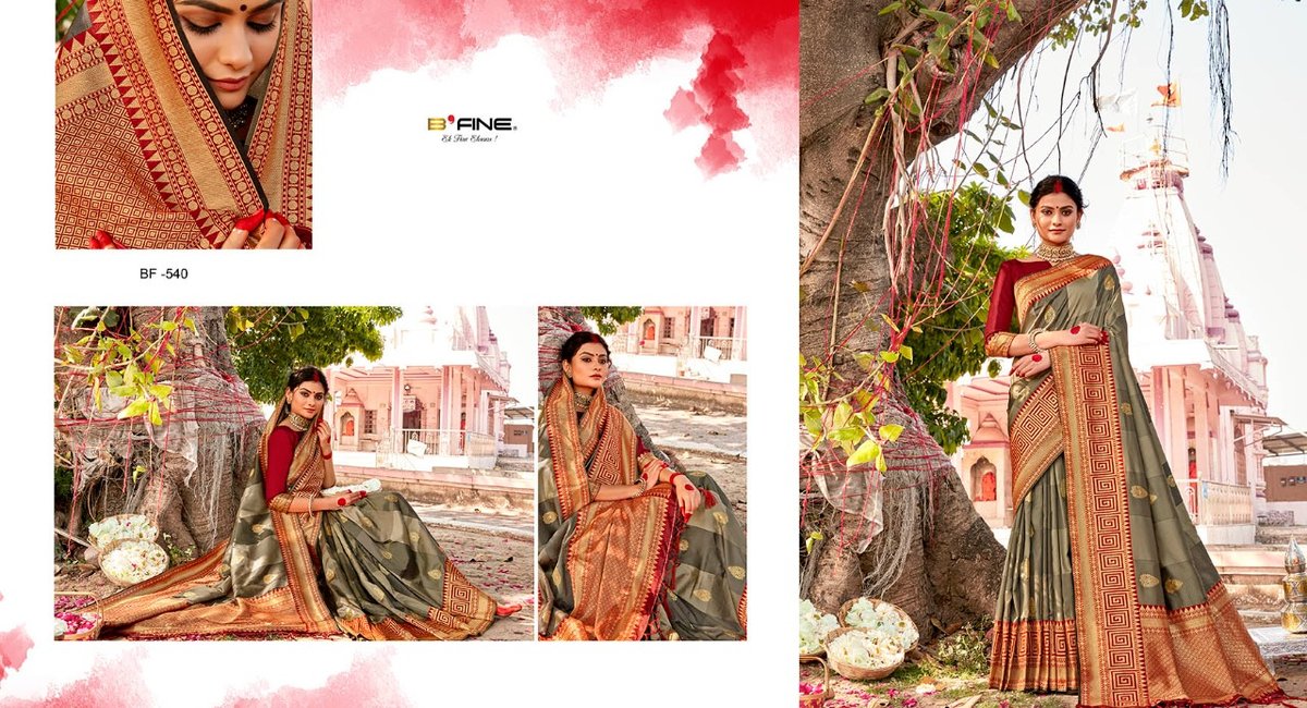 B Fine Saree Art Of Varanasi BF-536 to BF-547 Series 5