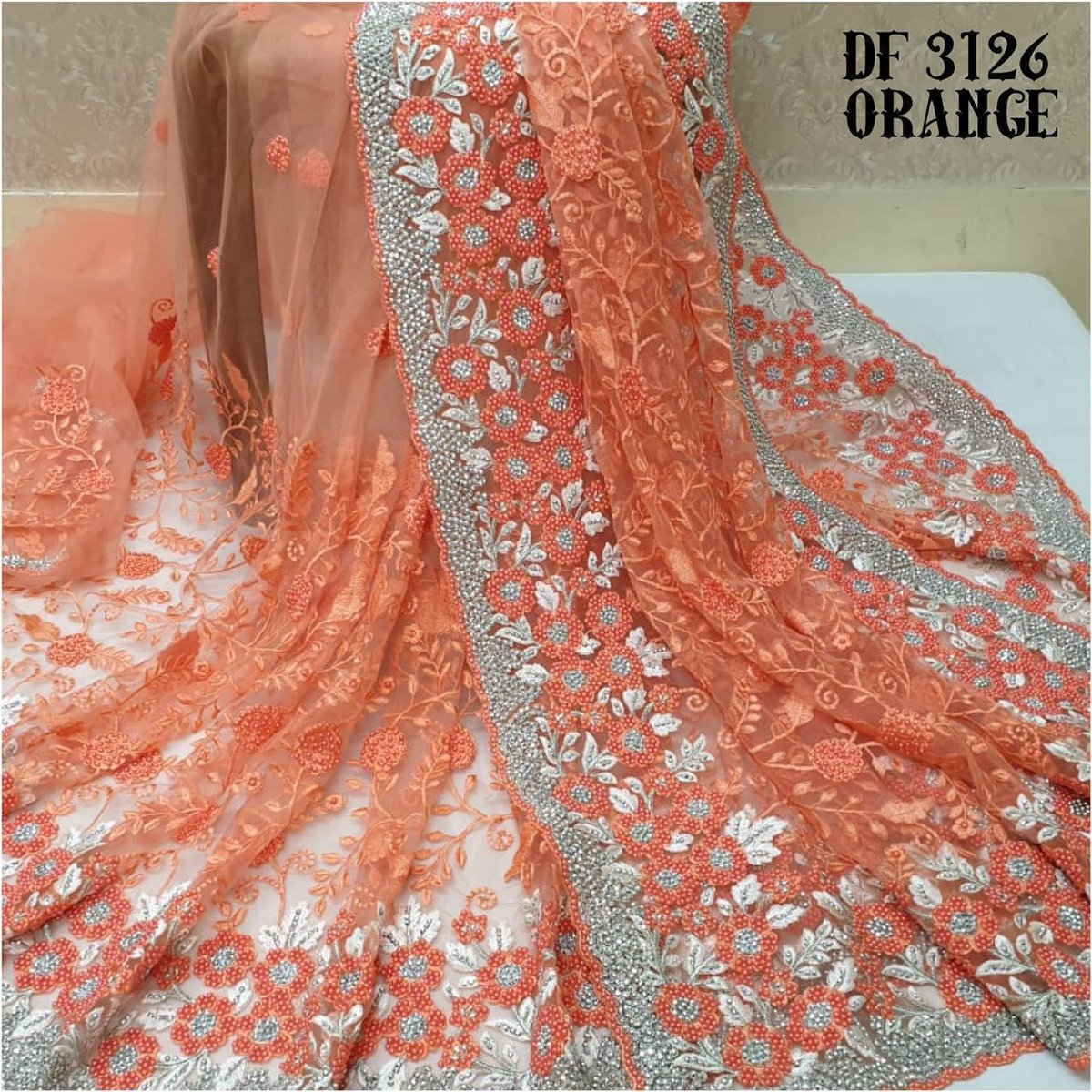 DF 3126 Designer Net Sarees 5