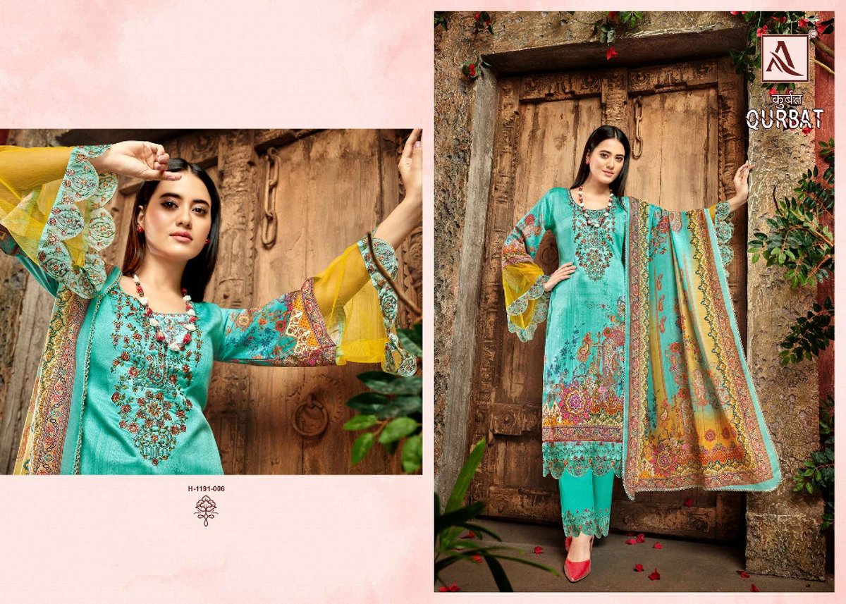 Alok Suit Qurbat Vol-8 1191-001 to 1191-008 Series 6
