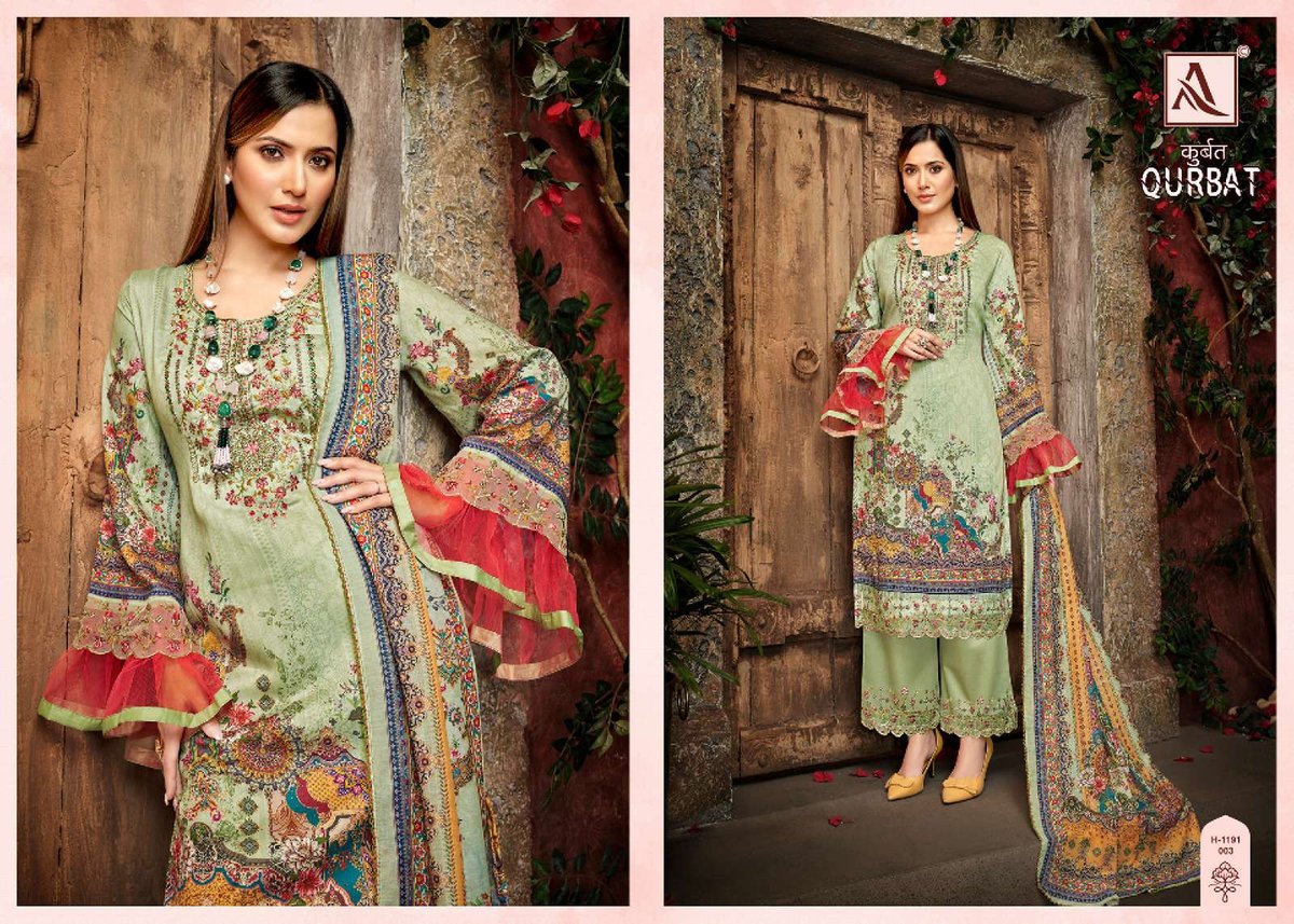 Alok Suit Qurbat Vol-8 1191-001 to 1191-008 Series 3
