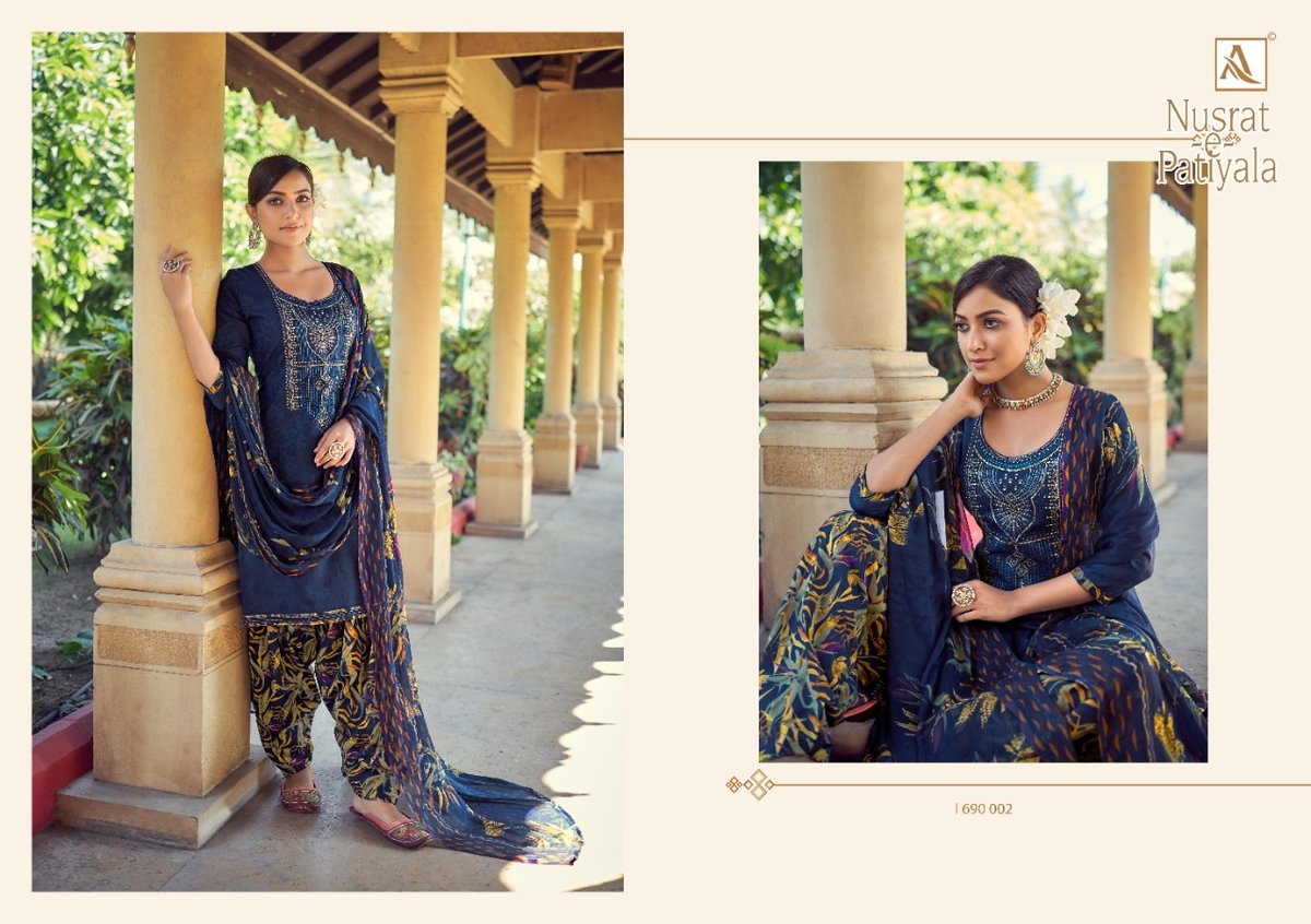 Alok Suit Nusrat-E-Patiyala 690-001-690-010 Series 2
