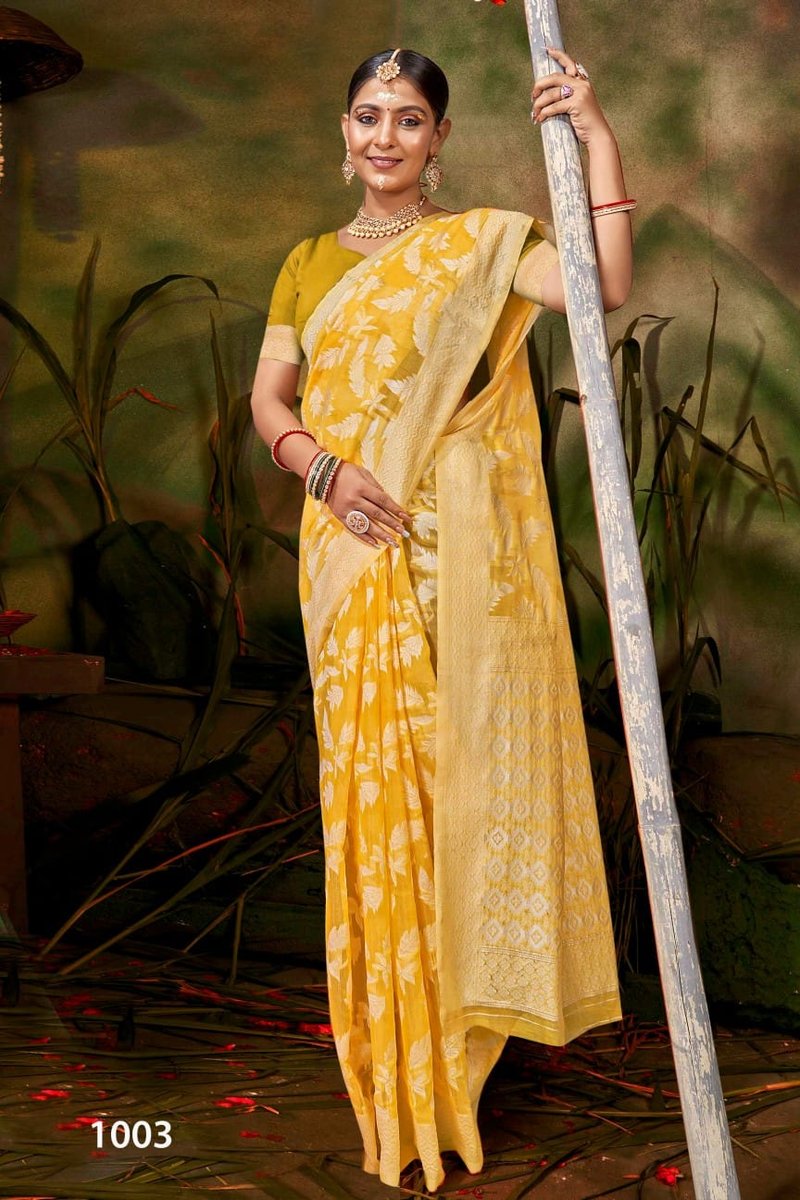 SAROJ SAREE OCEAN COTTON VOL-1 1001 TO 1006 3