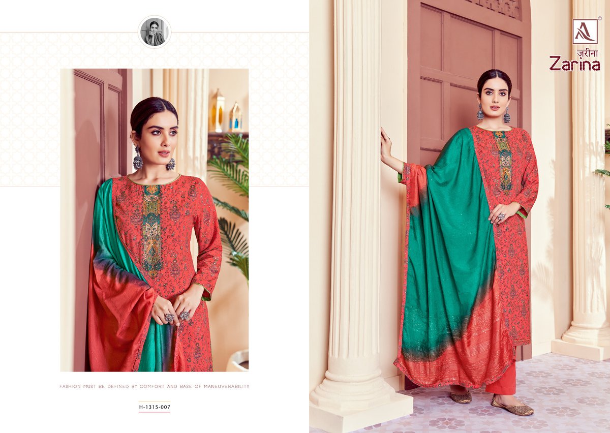 Alok Suit Zarina 1315-001 to 1315-008 Series 7