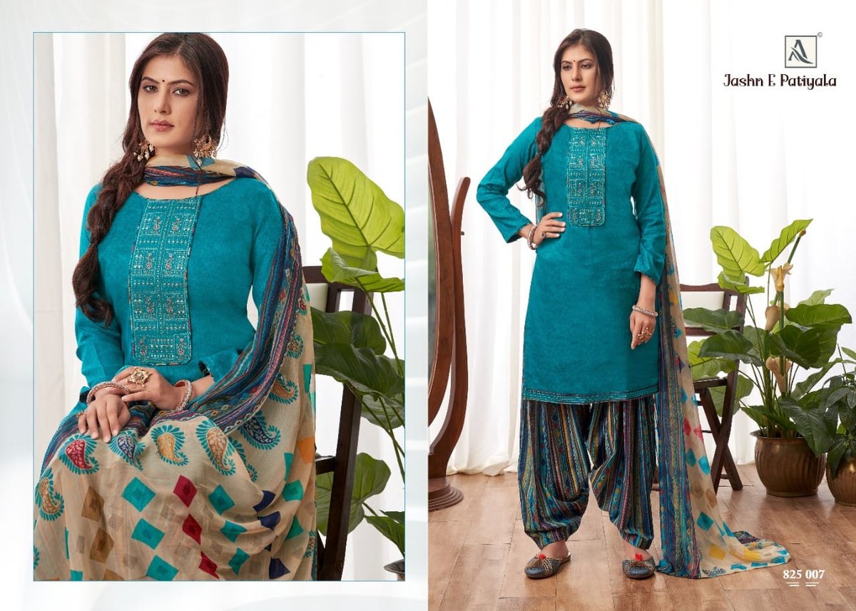 Alok Suits Jashn E Patiyala 825-001 to 825-010 Series 7