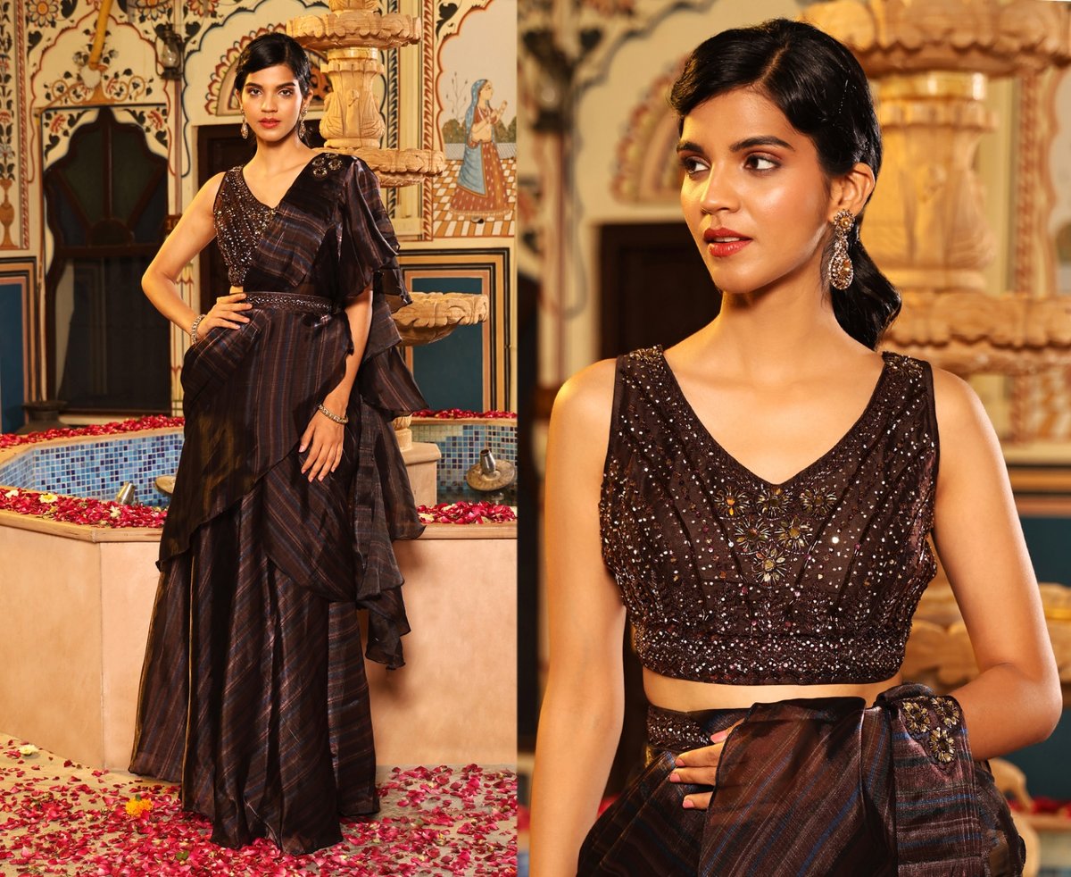 Aamoha Trendz Ready To Wear Designer Saree 1016341 Colors 2