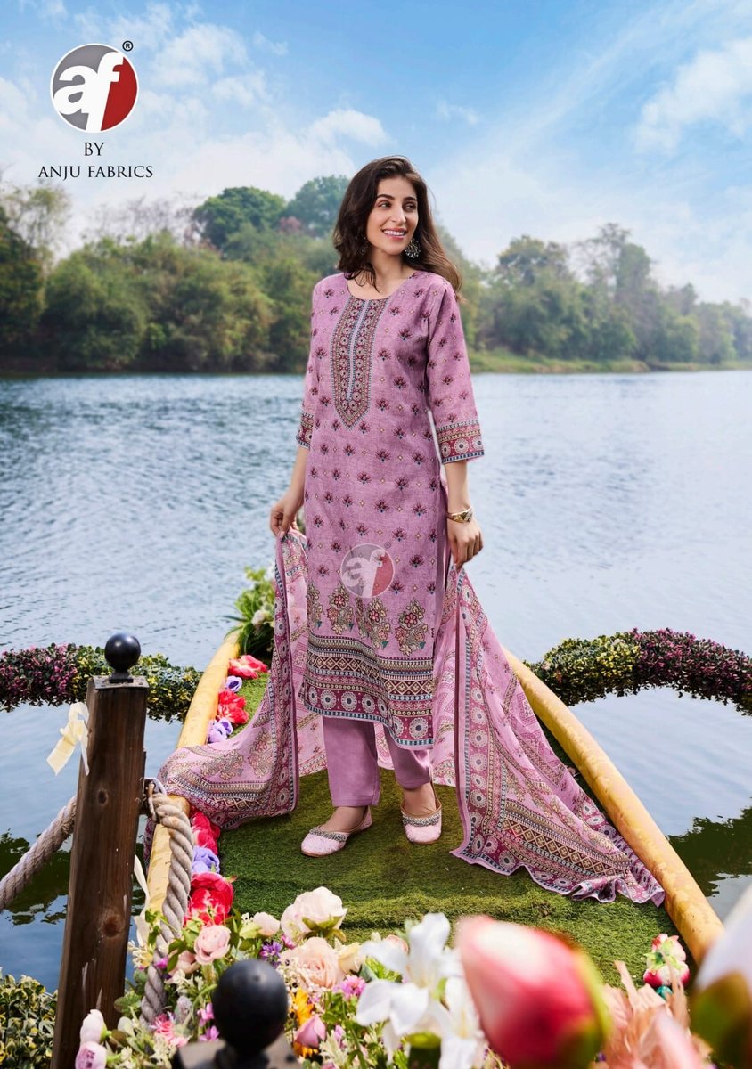 ANJU FABRIC PREETY PETALS VOL-2 3761 TO 3763 1