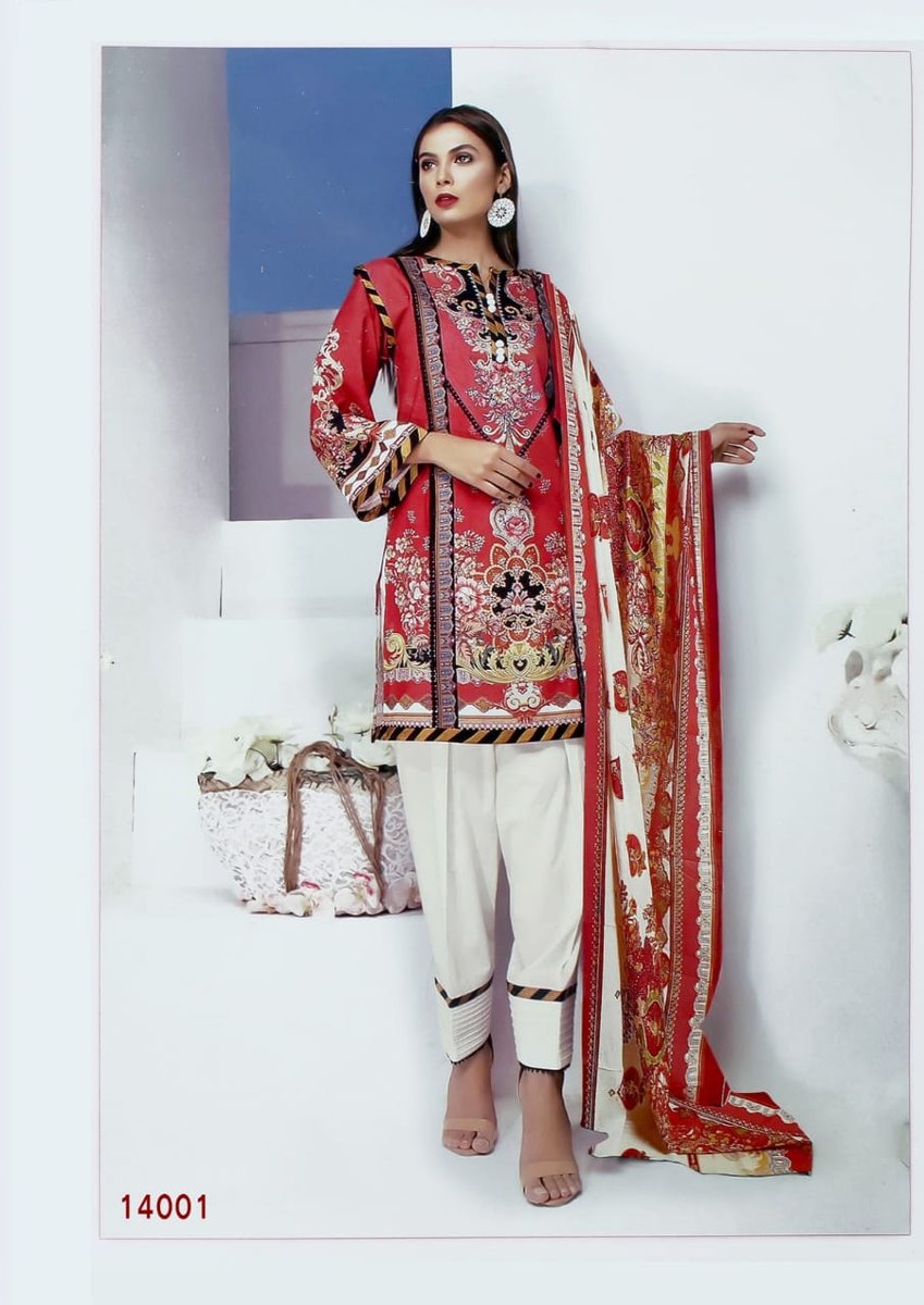 Apana Cotton Suit Aaliya Karachi Cotton Vol-14 14001-14008 Series 1