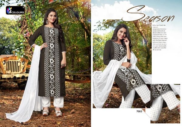 4 Colors Lakhnavi 7001-7006 Series 3