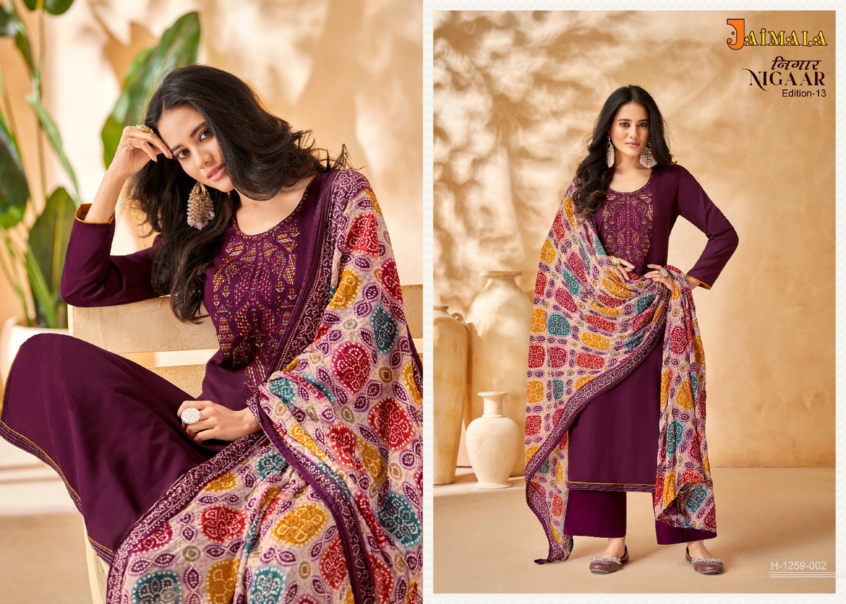 Alok Suit Jaimala Nigaar Vol-13 1259-001 to 1259-008 Series 2