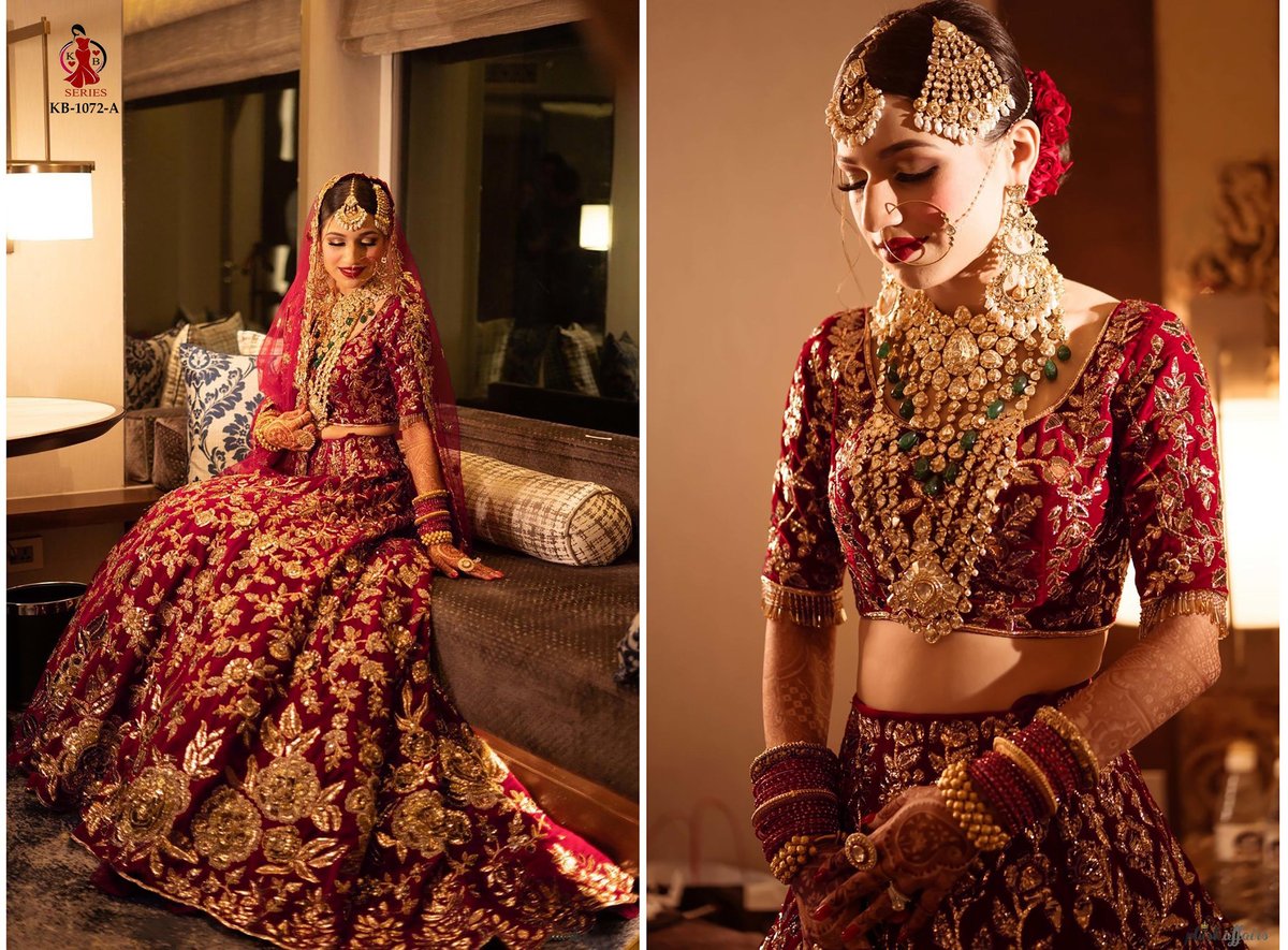 KB SERIES BOUTIQUE COLLECTION BRIDAL LEHENGA KB-1072-A TO KB-1072-D 1