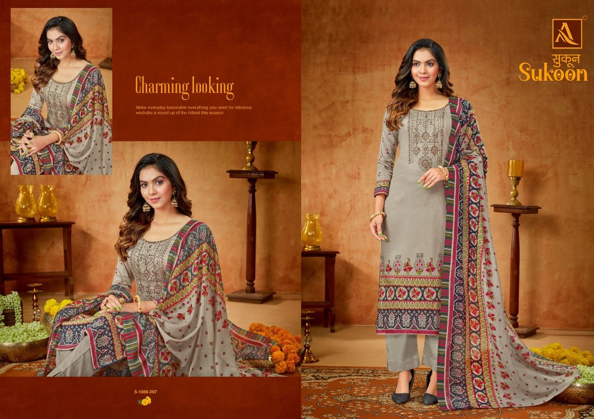 Alok Suit Sukoon 1006-001 to 1006-008 Series 7