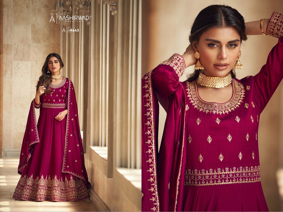 Aashirwad Creation Noorjaha 9641-9644 Series 3