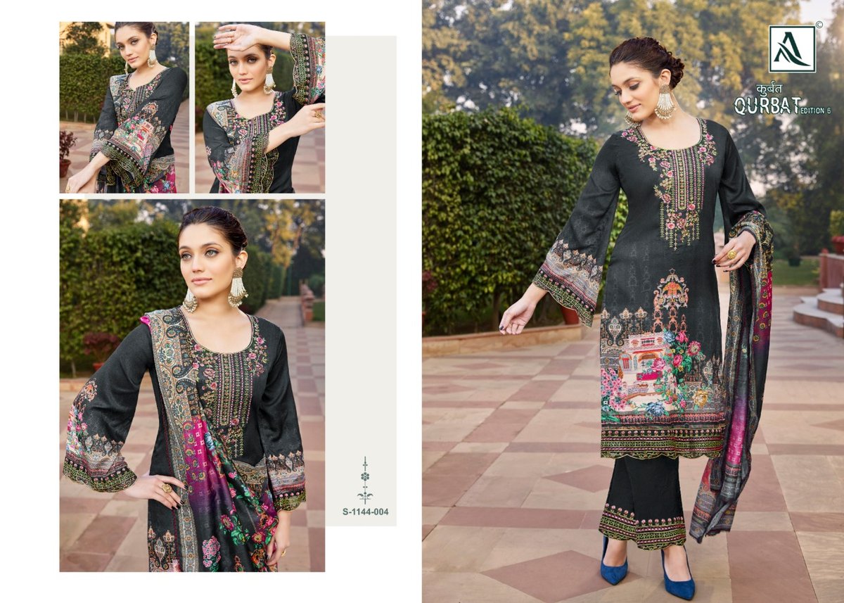 Alok Suit Qurbat Vol-6 1144-001 to 1144-008 Series 4