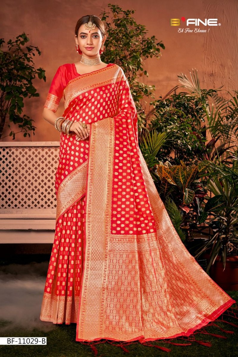 B Fine Saree Impressions 11029 Colors 2