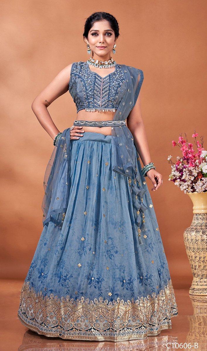 Aamoha Trendz Ready Made Designer Crop Top C-10606 Colors 3