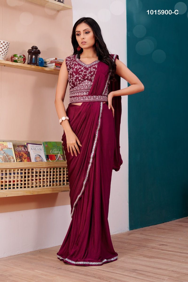 Aamoha Trendz Ready To Wear Designer Saree 1015900 Colors 4