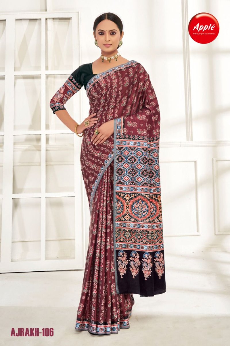 Apple Saree Ajrakh Vol-1 101-108 Series 6
