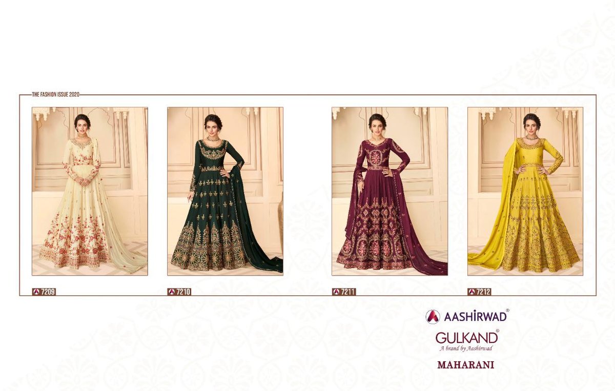 Aashirwad Creation Gulkand Maharani 7209-7212 Series 5