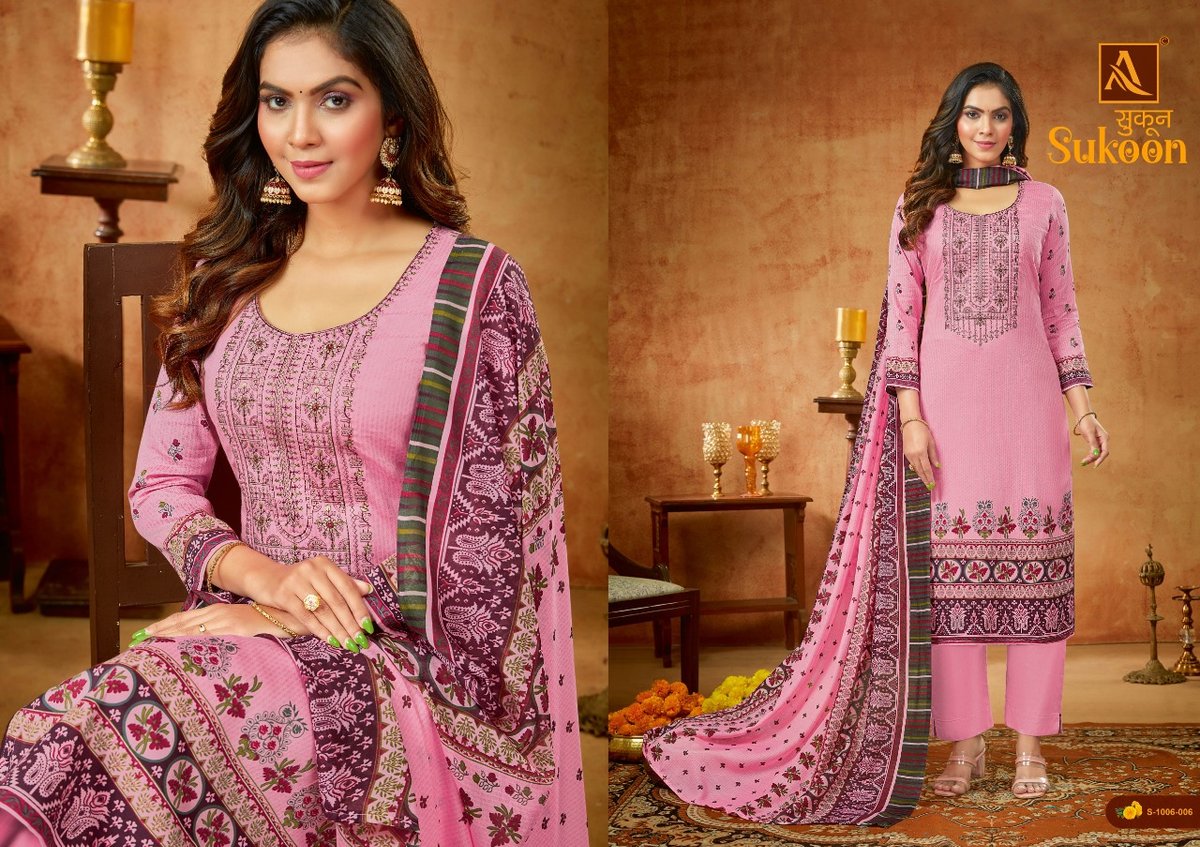 Alok Suit Sukoon 1006-001 to 1006-008 Series 6