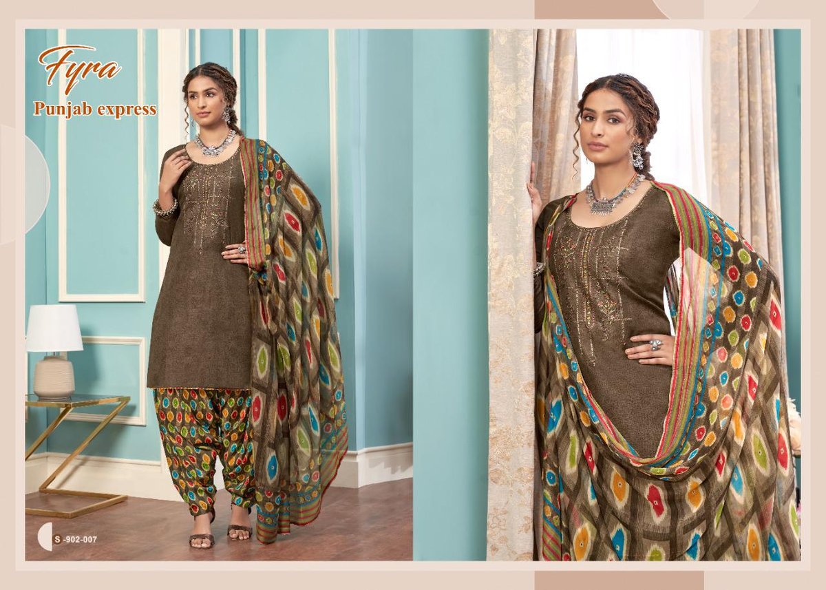 Alok Suits Fyra Punjab Express 902-001 to 902-010 Series 7