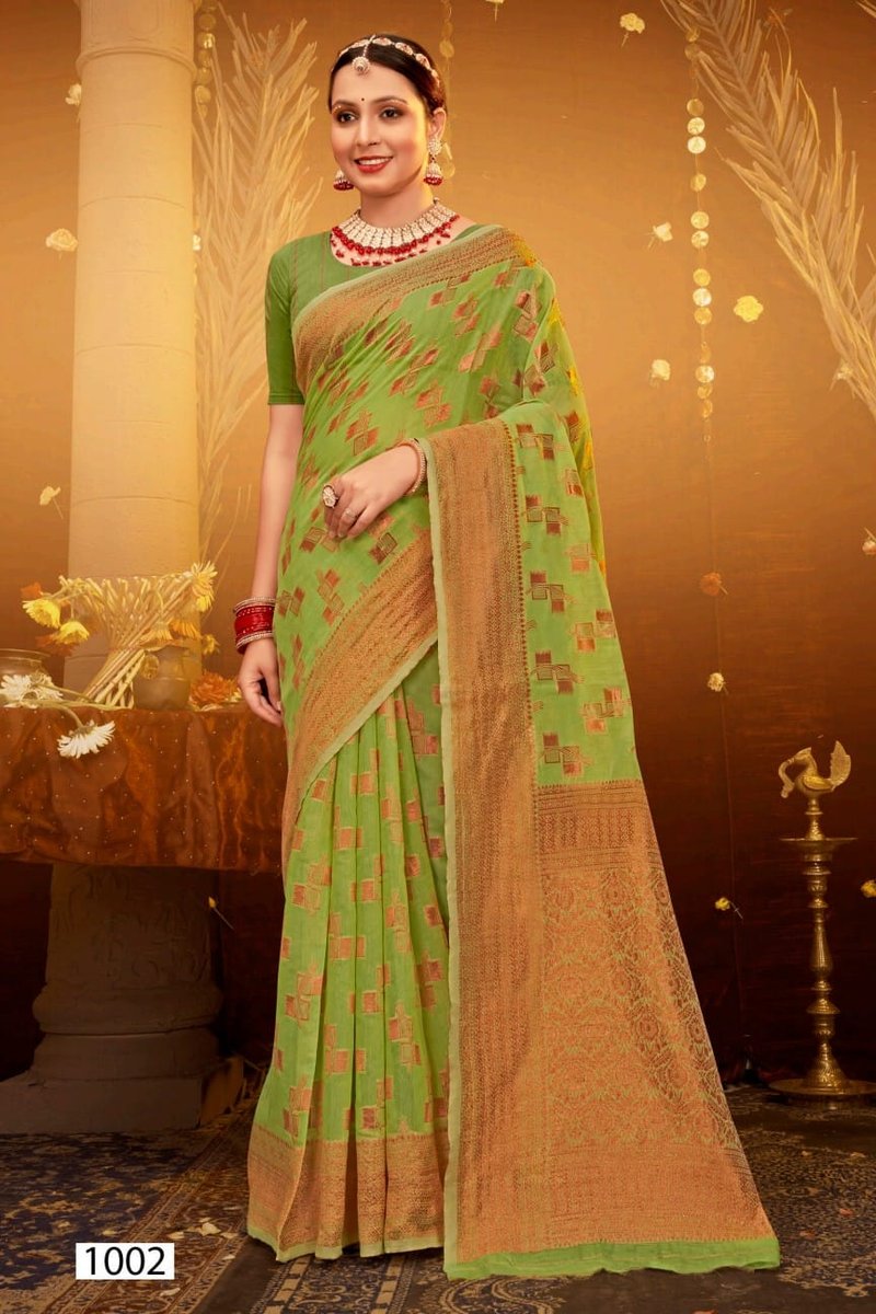 SAROJ SAREE ATLANTIC COTTON VOL-3 1001 TO 1006 2
