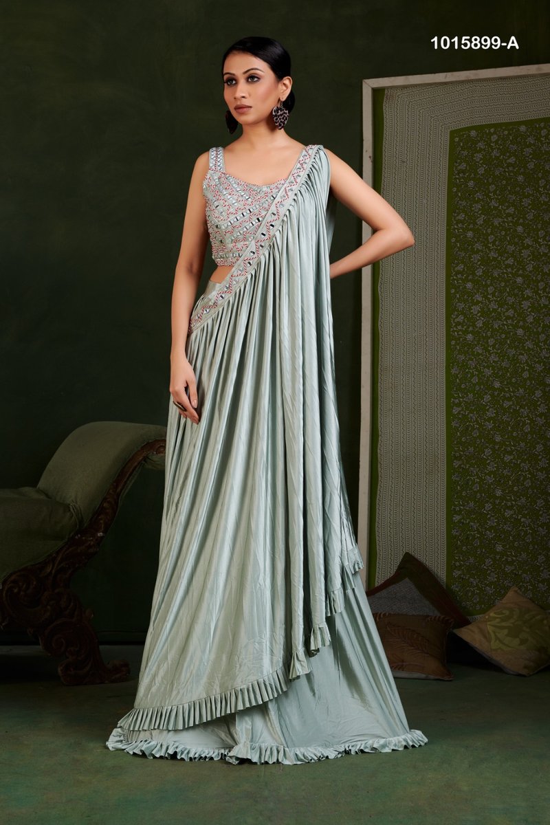 Aamoha Trendz Ready To Wear Designer Saree 1015899 Colors 2