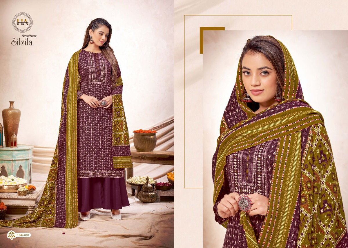 Harshit Fashion Silsila 847-001 to 847-010 Series 10