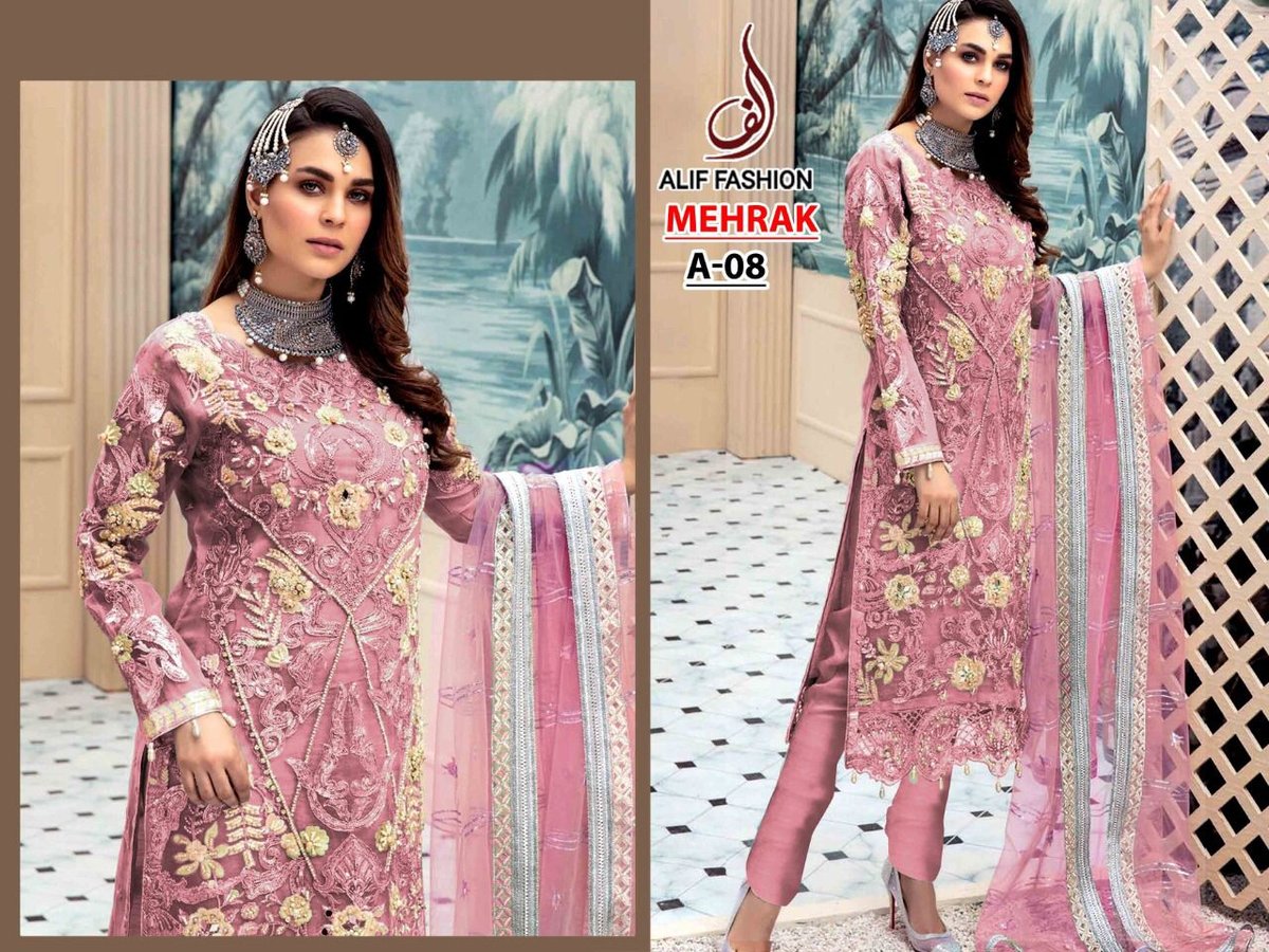 Alif Fashion Mehrak A-08 Colors 3