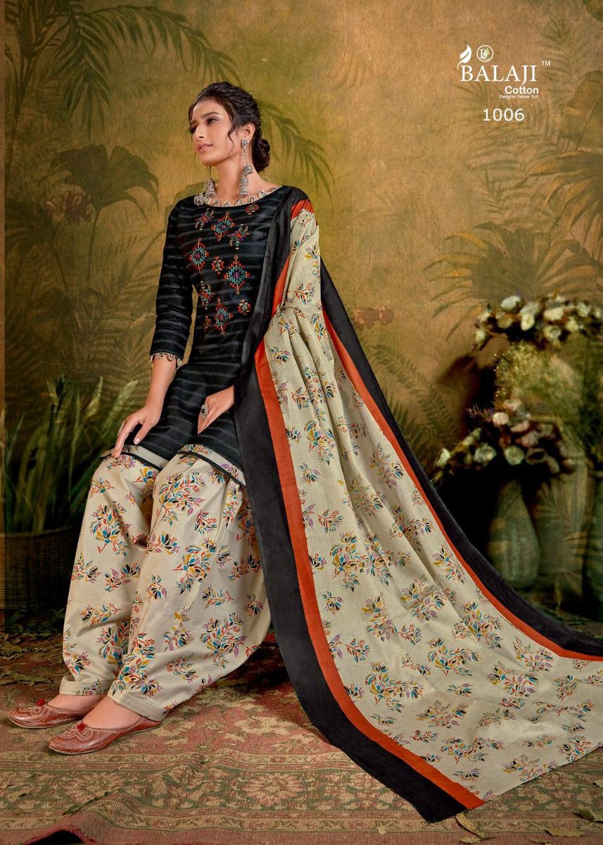 Balaji Cotton Rasberry Patiyala Vol-5 1001-1012 Series 6