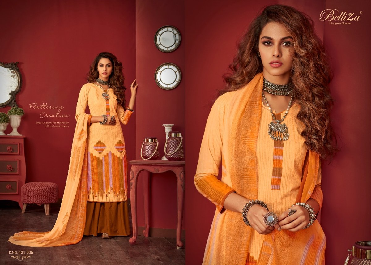 Belliza Designer Farhana 431-001 To 431-010 Series 5