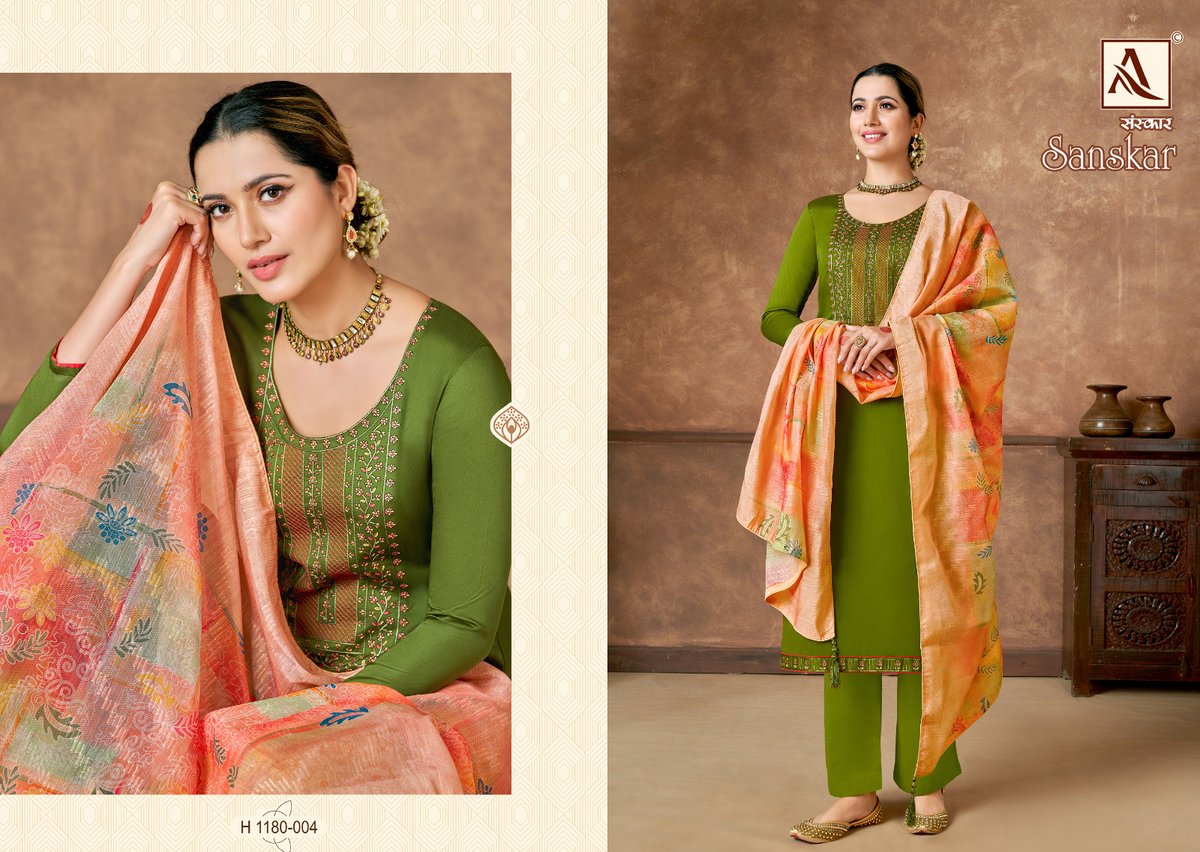 Alok Suit Sanskar 1180-001 to 1180-006 Series 4