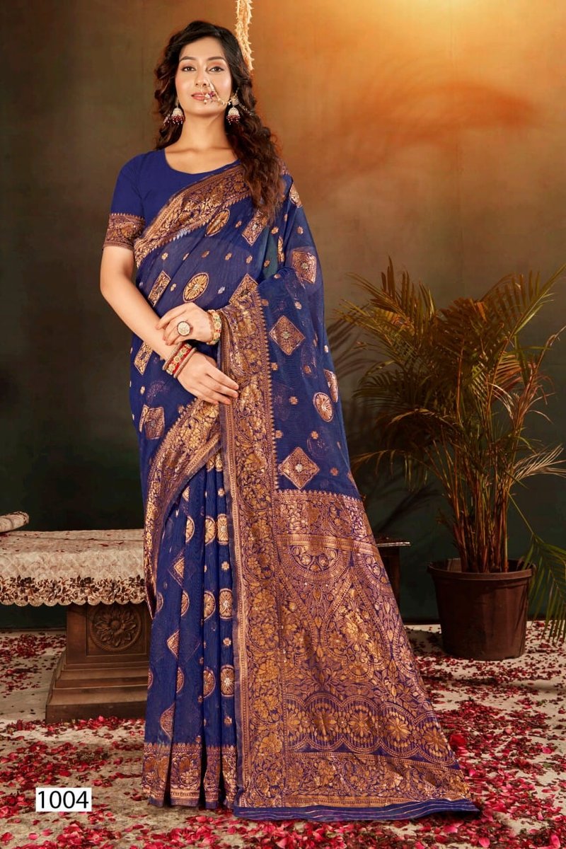 SAROJ SAREE GLAMOUR COTTON VOL-4 1001 TO 1006 4