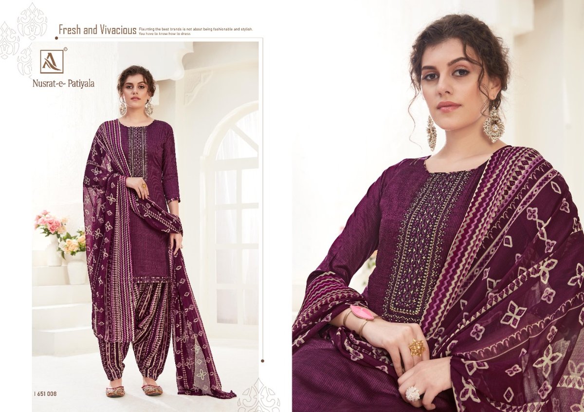 Alok Suits Nusrat E Patiyala 651-001-651-010 Series 8