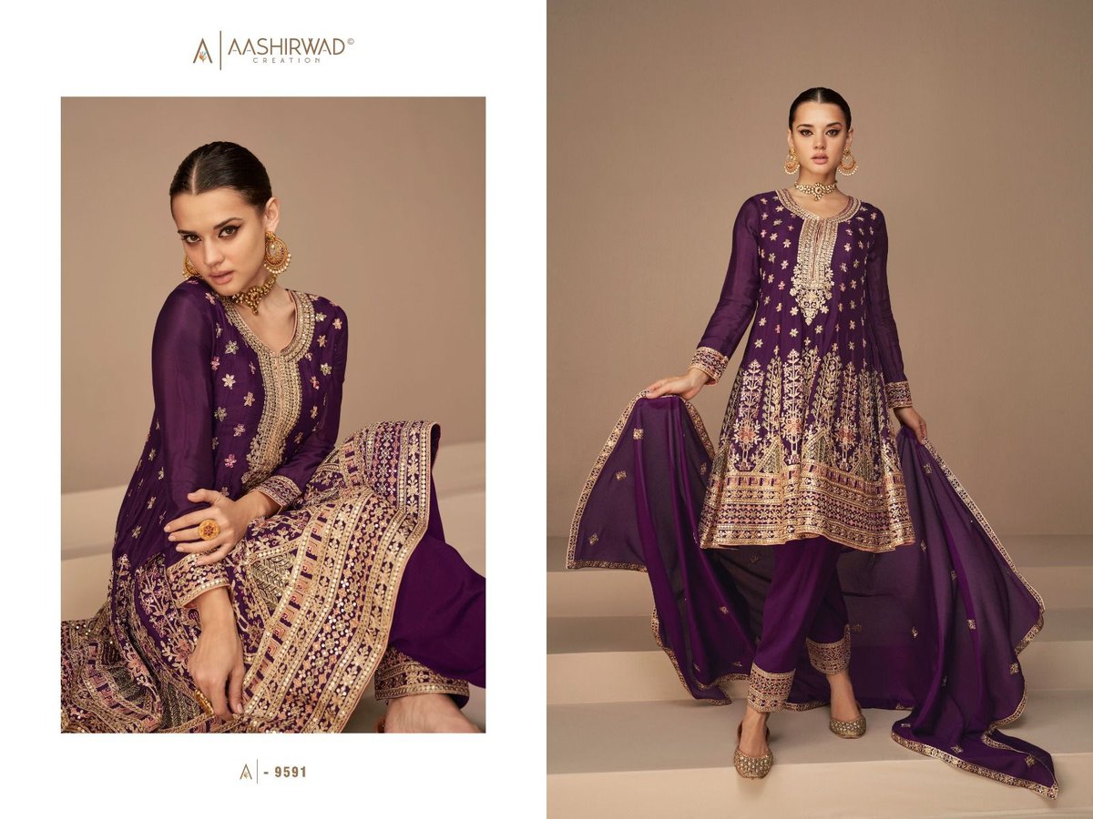 Aashirwad Creation Heena 9587-9591 Series 5