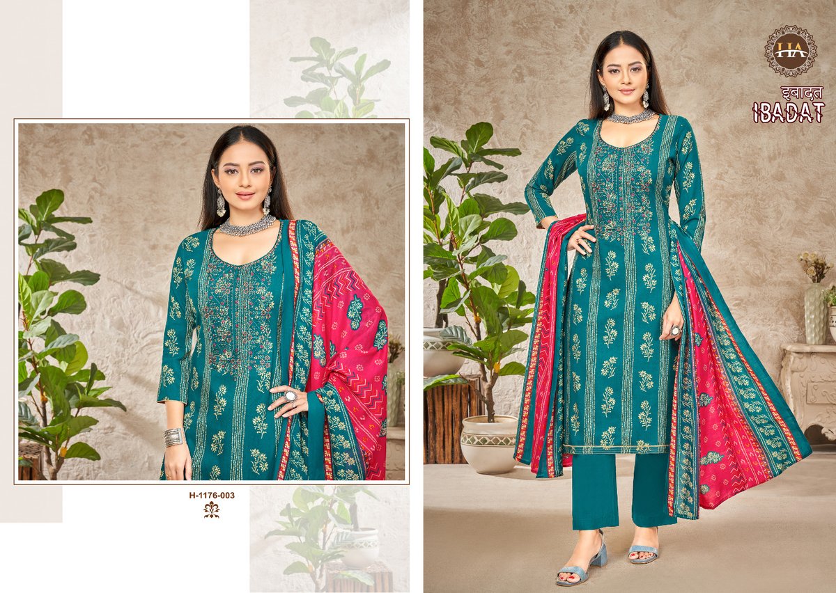Harshit Fashion Ibadat 1176-001 to 1176-008 Series 3