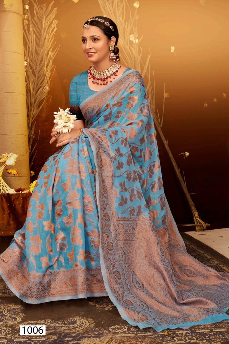 SAROJ SAREE ATLANTIC COTTON VOL-5 1001 TO 1006 6