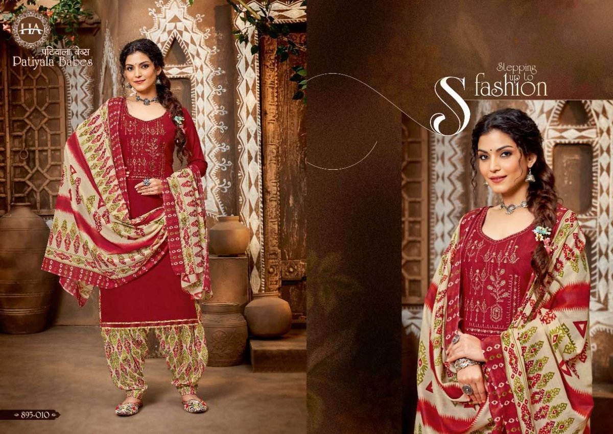 Harshit Fashion Patiyala Babes 895-001 to 895-010 Series 10