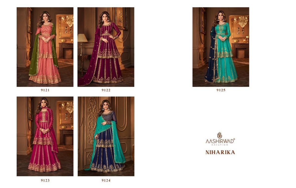 Aashirwad Creation Niharika 9121-9125 Series 6