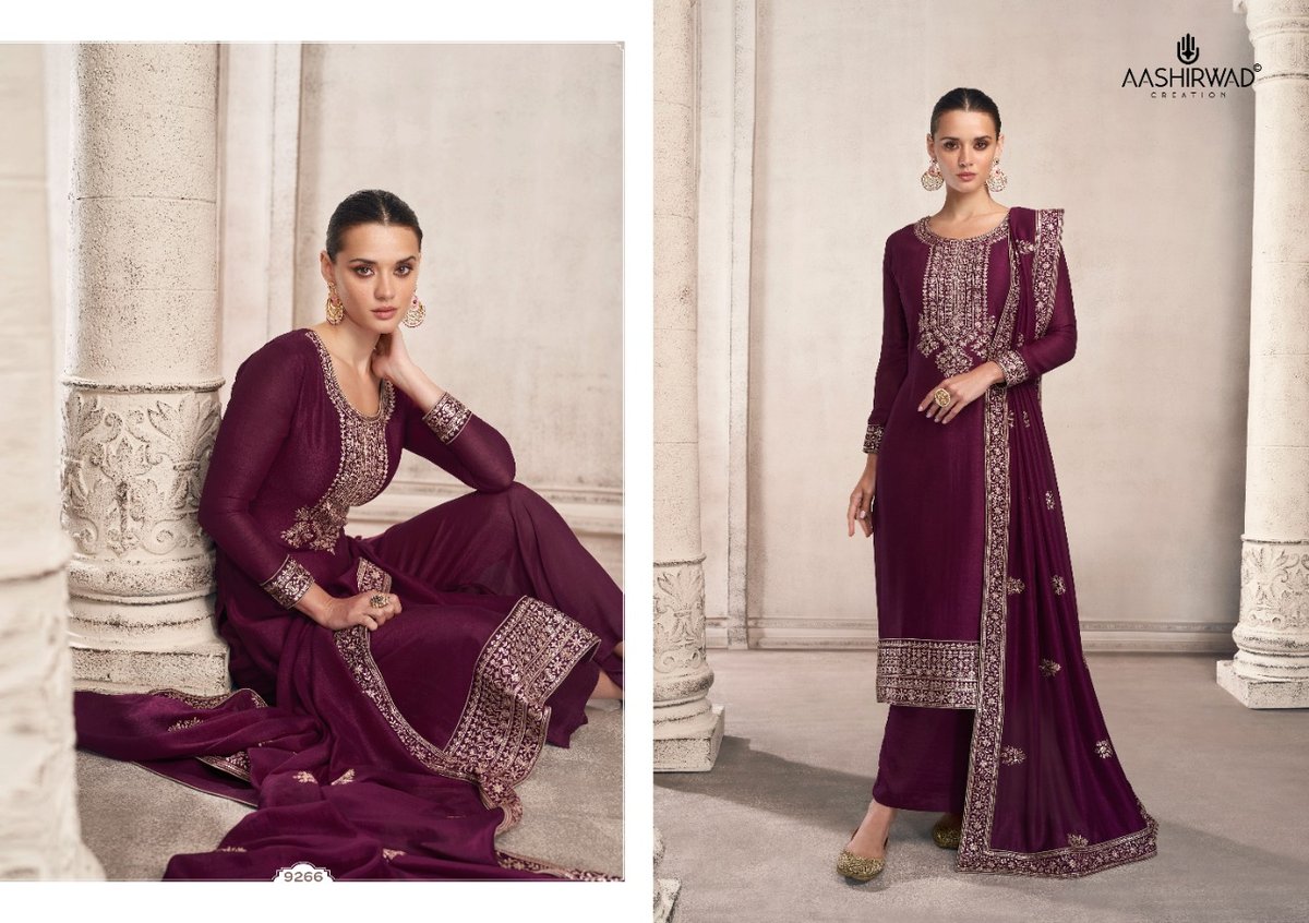Aashirwad Creation Gulkand Siya 9263-9268 Series 4