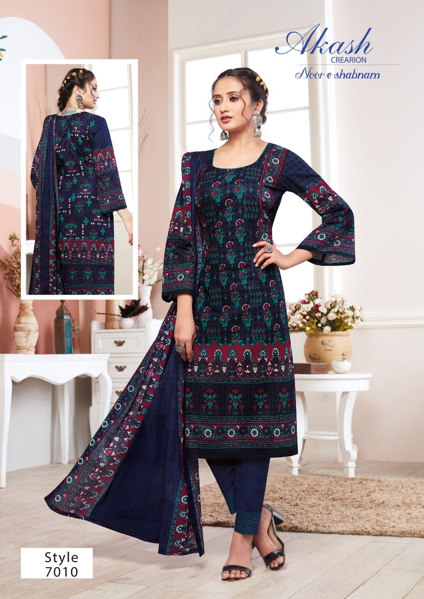 Akash Creation Noor E Sabnam Vol-7 7001-7010 Series 10