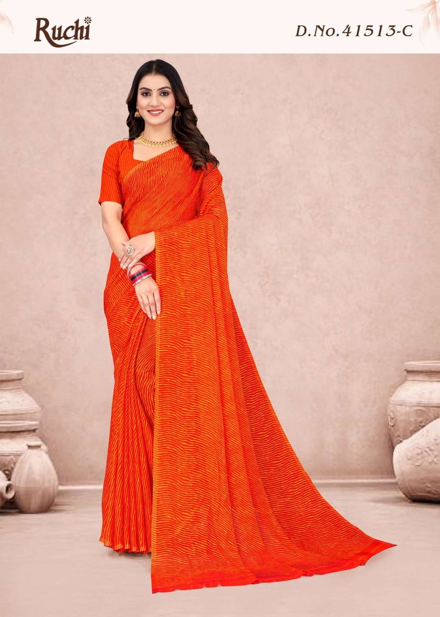 RUCHI STAR CHIFFON LEHRIYA VOL-13 41513A TO 41513F 3