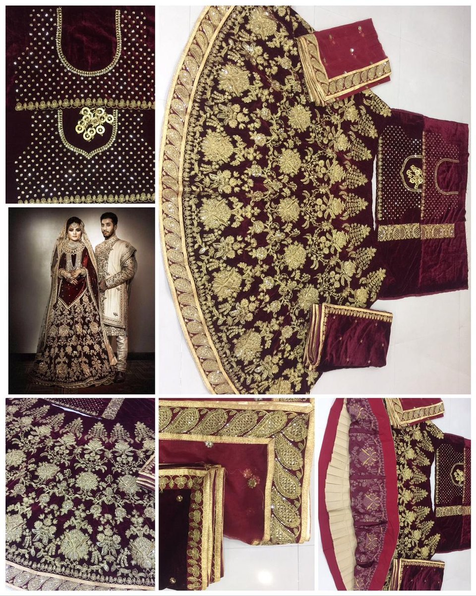 DJ Bridal Maroon Lehenga DJ-120 3