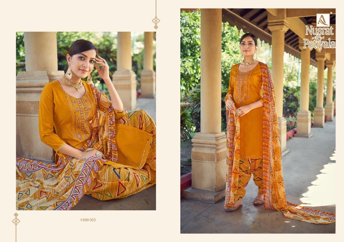 Alok Suit Nusrat-E-Patiyala 690-001-690-010 Series 3