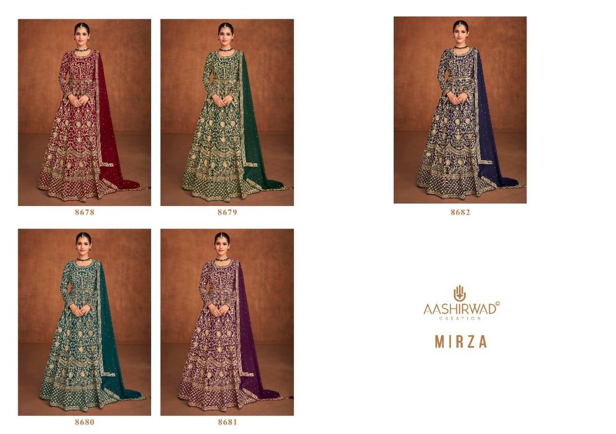 Aashirwad Creation Mirza 8678-8682 Series 6