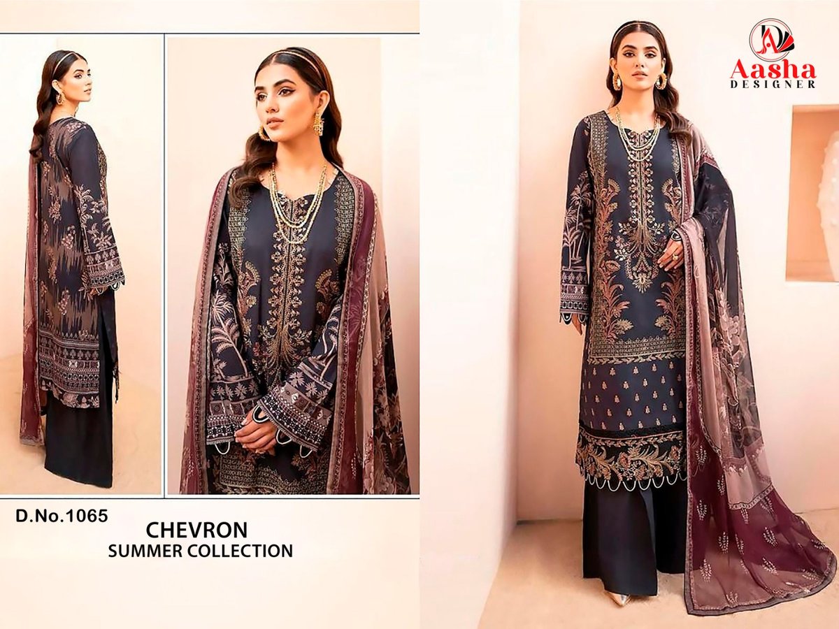 AASHA DESIGNER CHEVRON SUMMER COLLECTION 1065 TO 1066 1