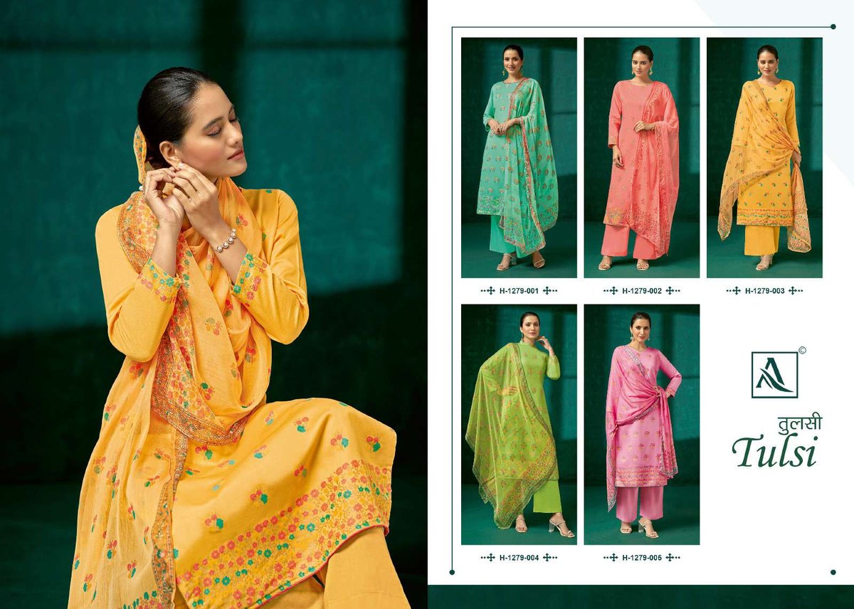 Alok Suit Tulsi 1279-001 to 1279-005 Series 6