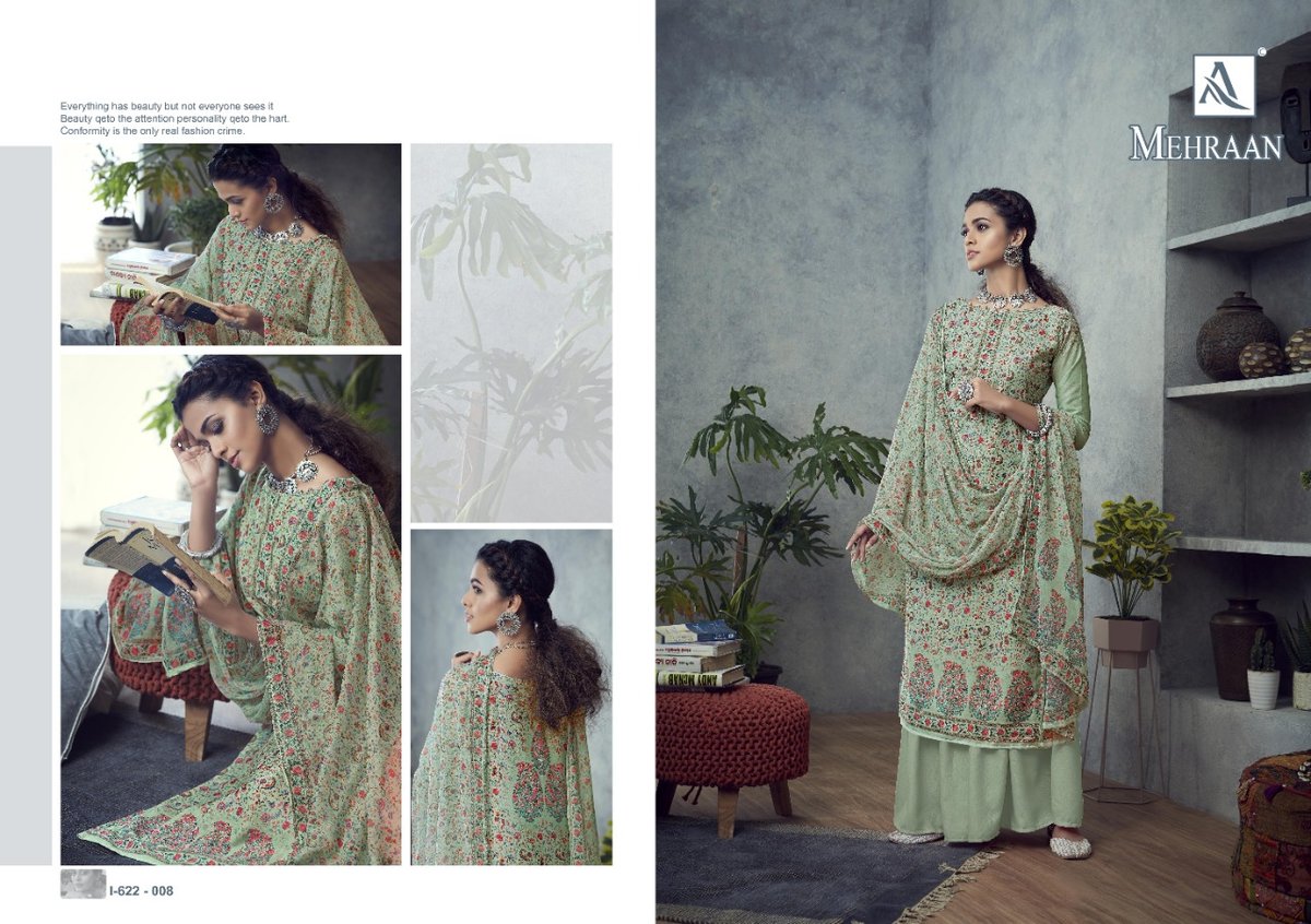 Alok Suit Mehraan 1622-001 To 1622-008 Series 8