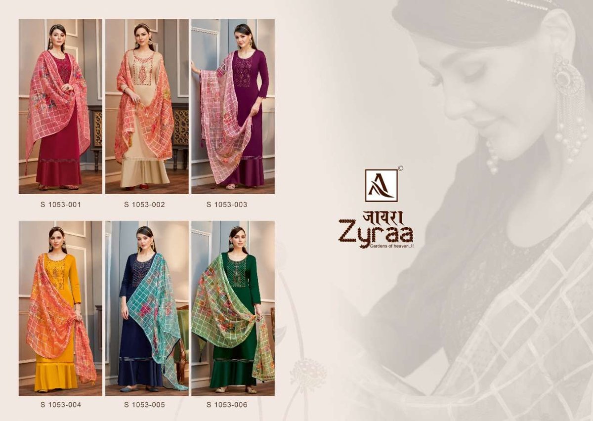 Alok Suit Zyraa 1053-001 to 1053-006 Series 7