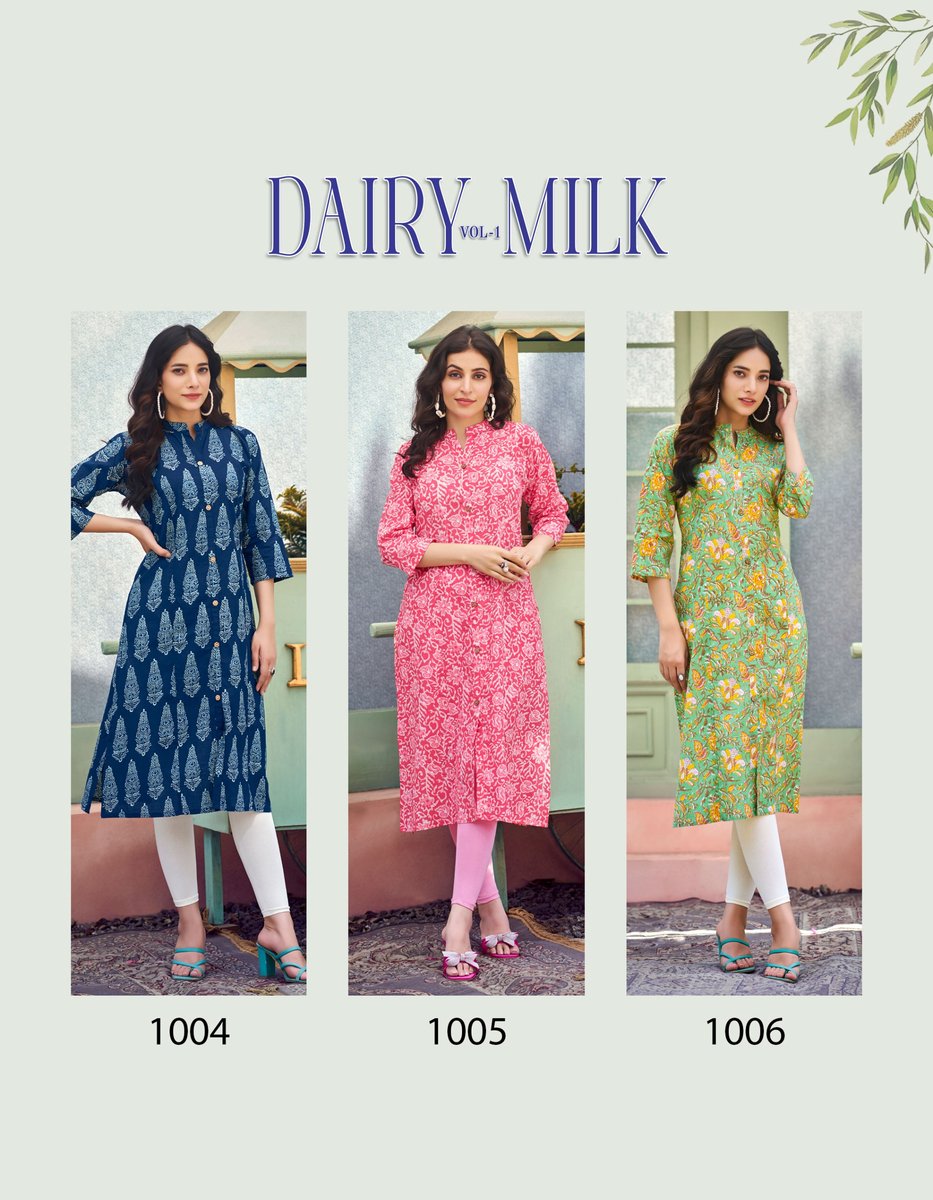 RADHIKA LIFESTYLE DAIRY MILK VOL-1 1001 TO 1006 8